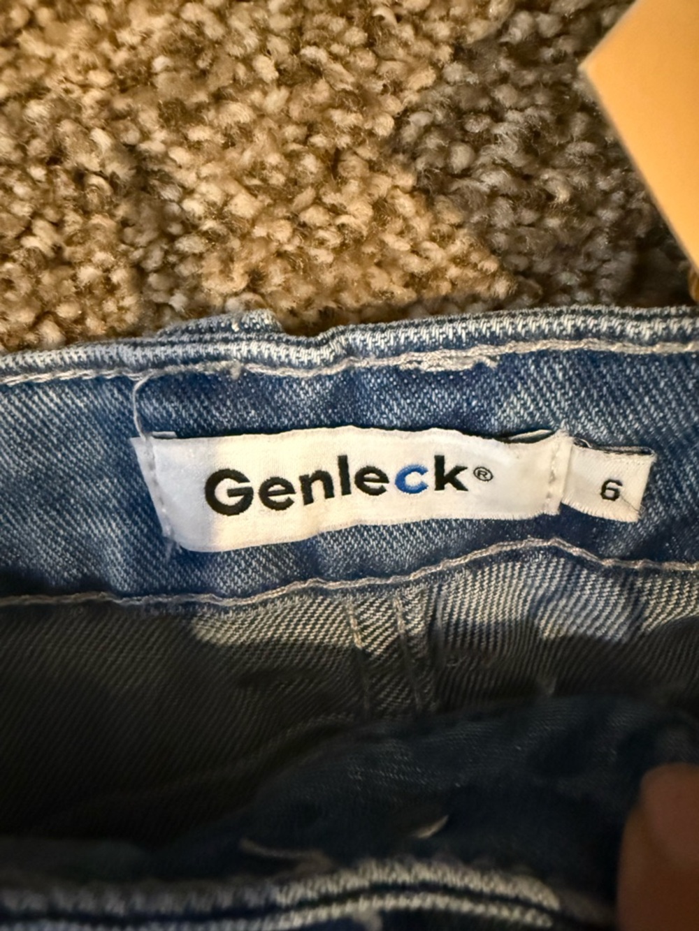 Women's Blue Wide Leg Jeans - Classic Flared Style - Picture 3 of 3